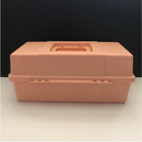 Plano Caboodles Pink Peach Plastic 2 Tray Jewelry Make Up Storage Case 552072 - Picture 11 of 14